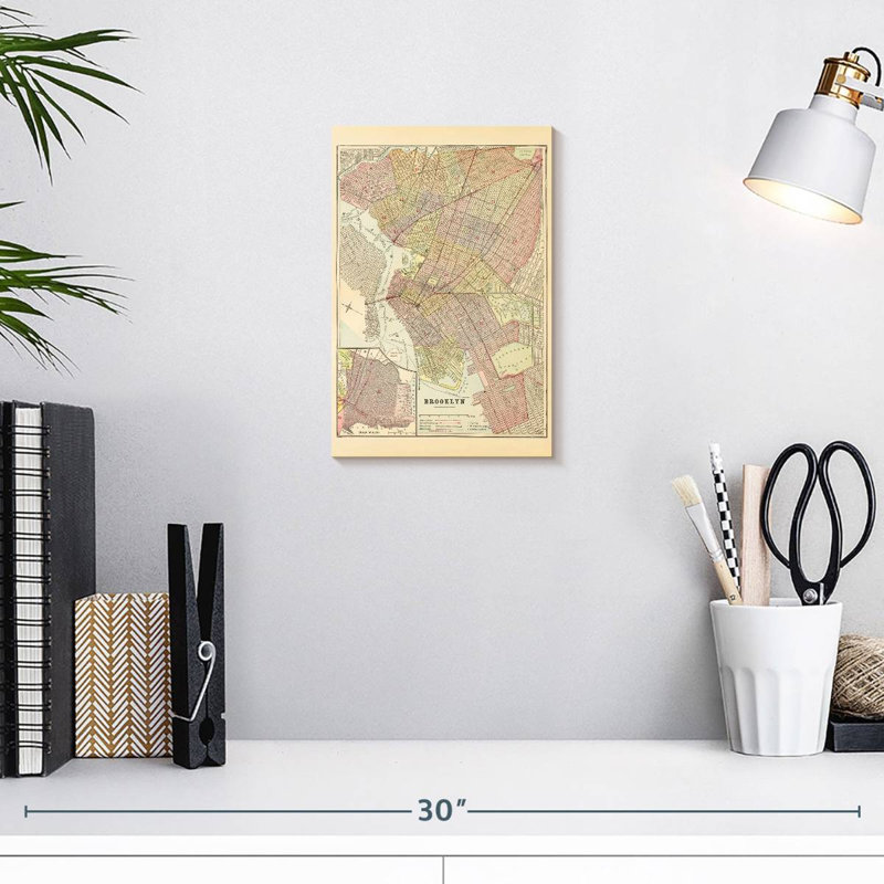 Carte Aliaz de Brooklyn, H 12 po x l 8 po