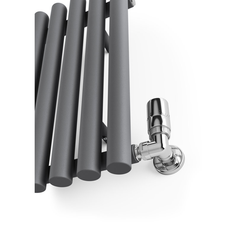 Rolo Room Cylindrical Bar Designer Radiator, Dark Grey