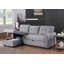 Upholstered Pull Out Sectional Sofa With Chaise-125983009