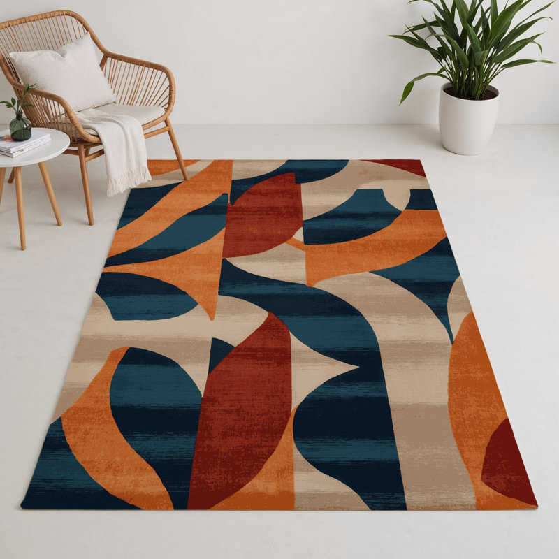 Watercolor Gray Indoor and Outdoor Area Rug, Rectangle 9' x 12'