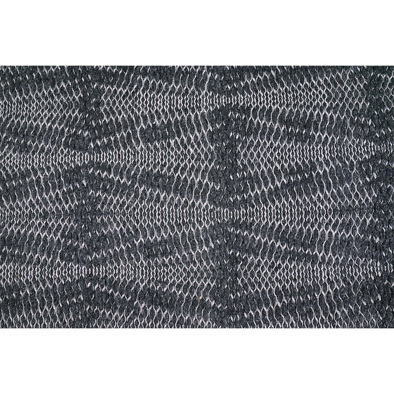 Wool Moroccan Area Rug in Dark Gray/Gray, Rectangle 8' x 10'