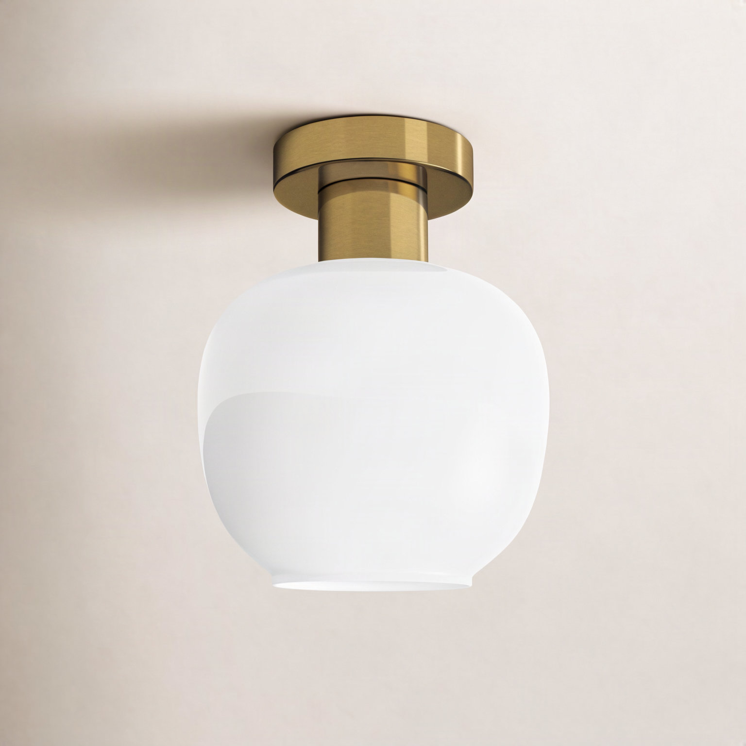 Tuscany Single Light Glass Semi Flush Mount