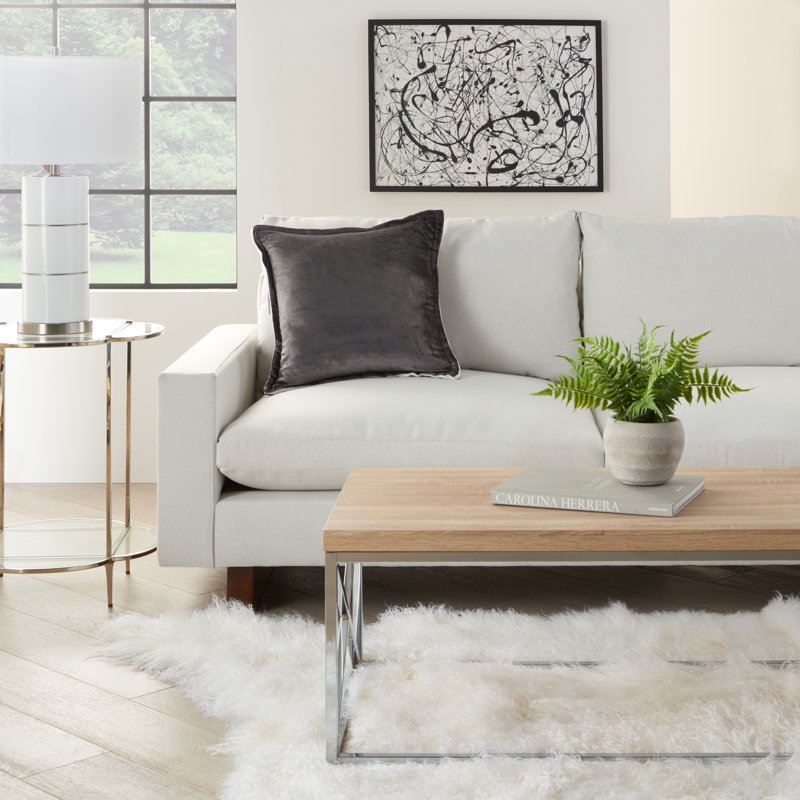 Reversible Throw Pillow, Charcoal Gray