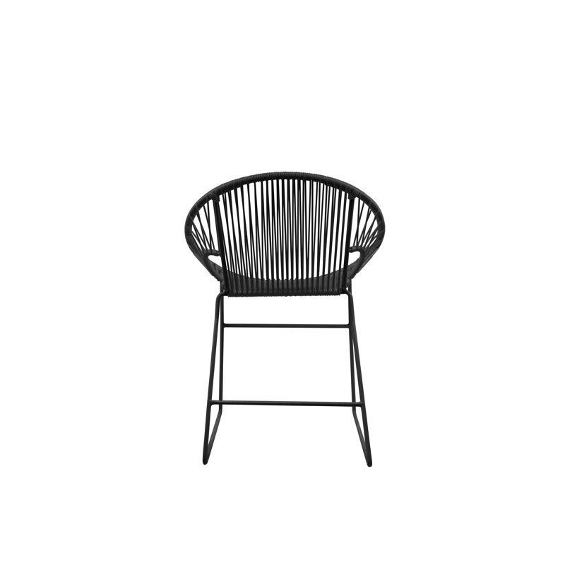 Chaise de patio Puerto, Noir