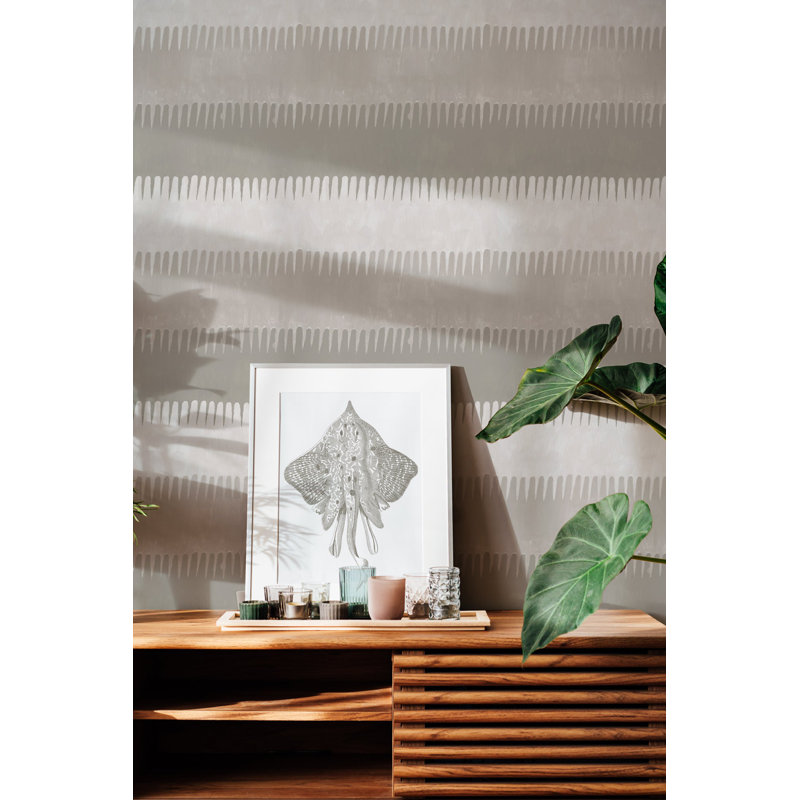 Cabana Stripe - Wallpaper, Tans, Self-adhesive