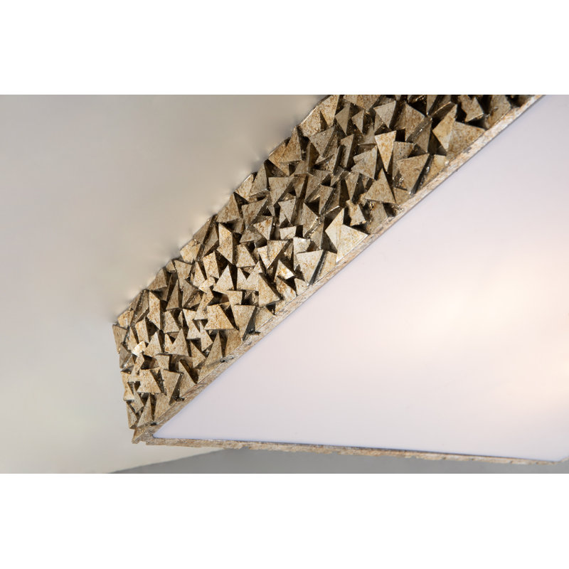 Plafonnier encastré 3 lumières Mosaic, Nickel