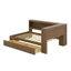 Structure de lit d'angle double en bois avec tablettes de rangement et 2 portes coulissantes, structure de lit d'angle double avec 2 tiroirs, lumières DEL et station de charge-1639778489