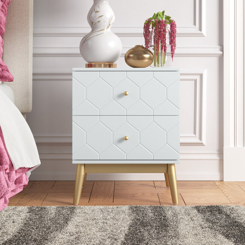 Table de chevet 2 tiroirs Boylston