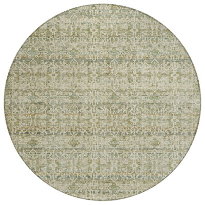 Machine Washable Indoor/Outdoor Colman ACN2152 Striped Rug