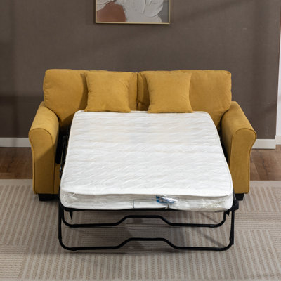 2 Seater Linen Blend Sofa Bed