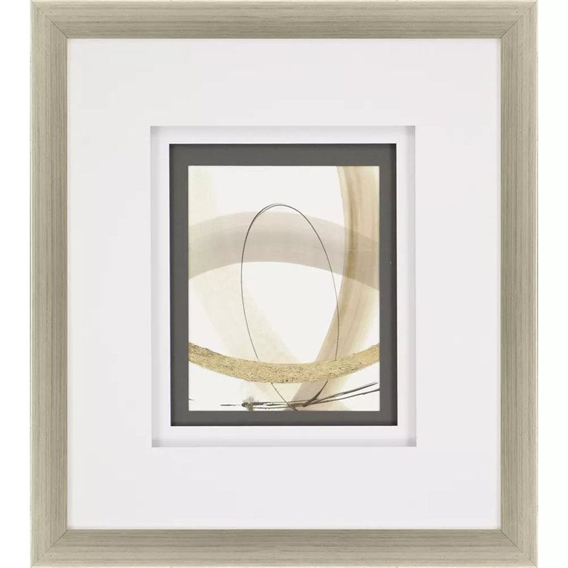 Vertical Geometric Acrylic Print with Brown Finish