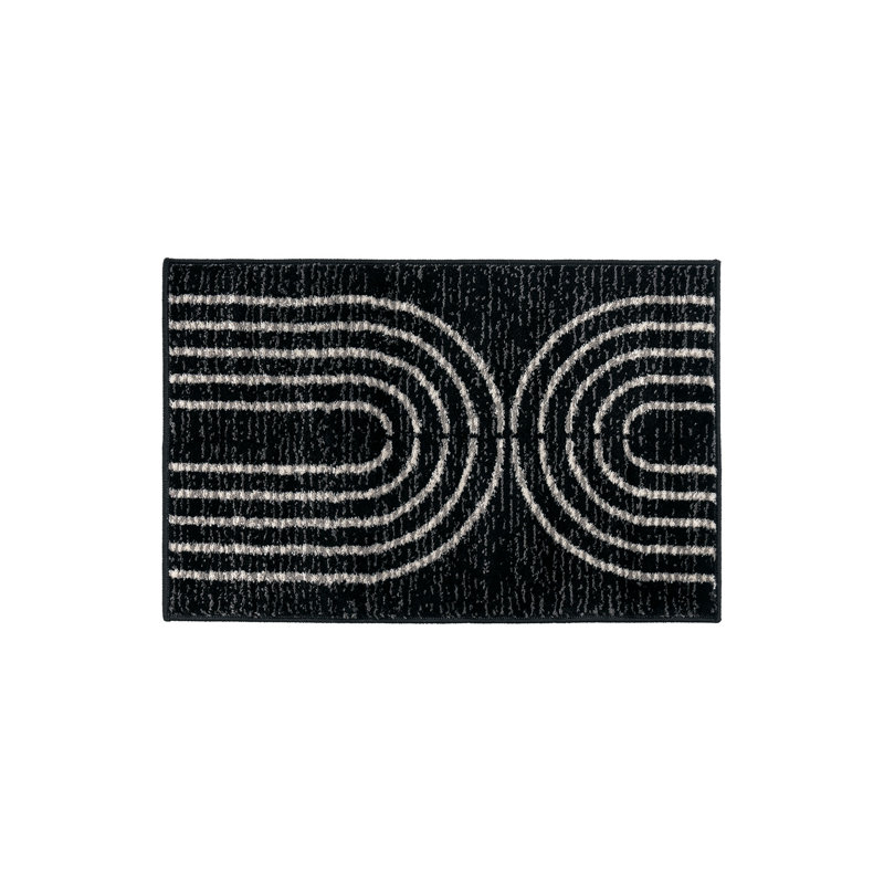 Tapis contemporain à arche contemporaine, Rectangle 2 pi 2 po x 4 pi