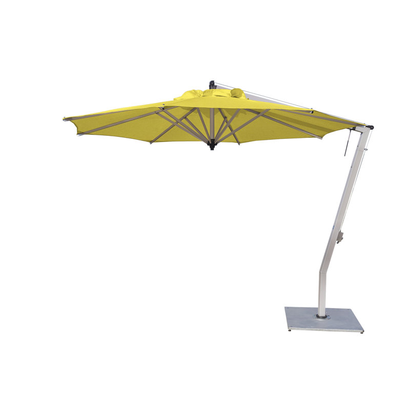 Picollo 10.5' Round Cantilever Umbrella, Lemon, Double Stack Metal Plate