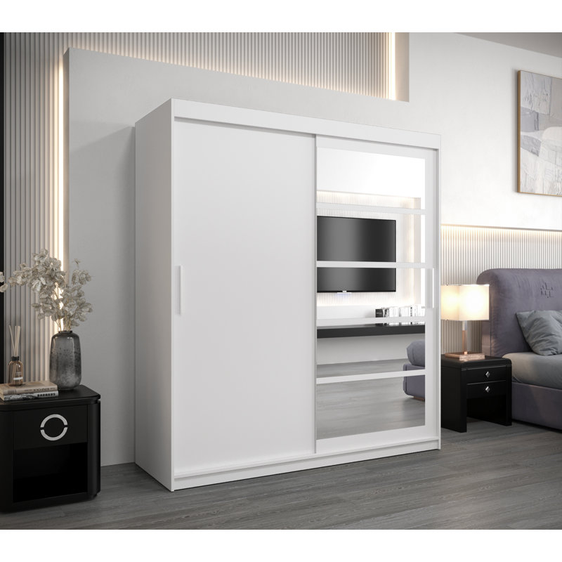 Artorius 2 Door Wardrobe, White Matte