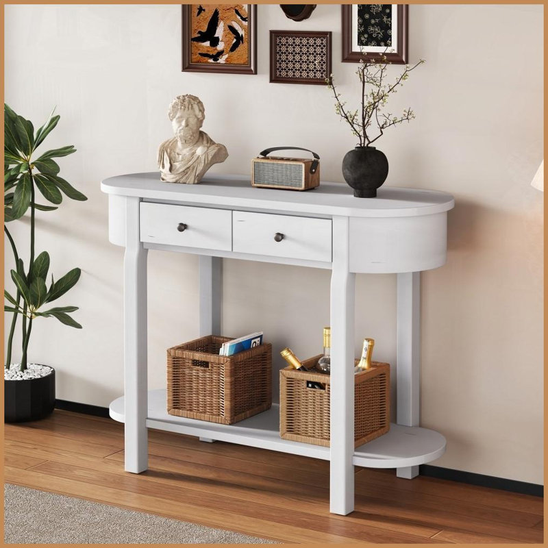 Table basse de style rétro avec panneau de fibres à densité moyenne et amp; Placage de pin - peu encombrant pour le salon / l'entrée, facile à nettoyer