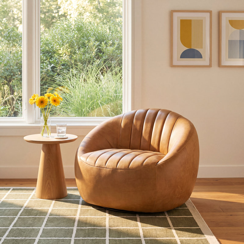 Anita Audie Swivel Chair, Heirloom Sienna