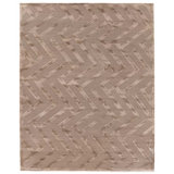 Metro-Velvet Chevron Area Rug in Beige