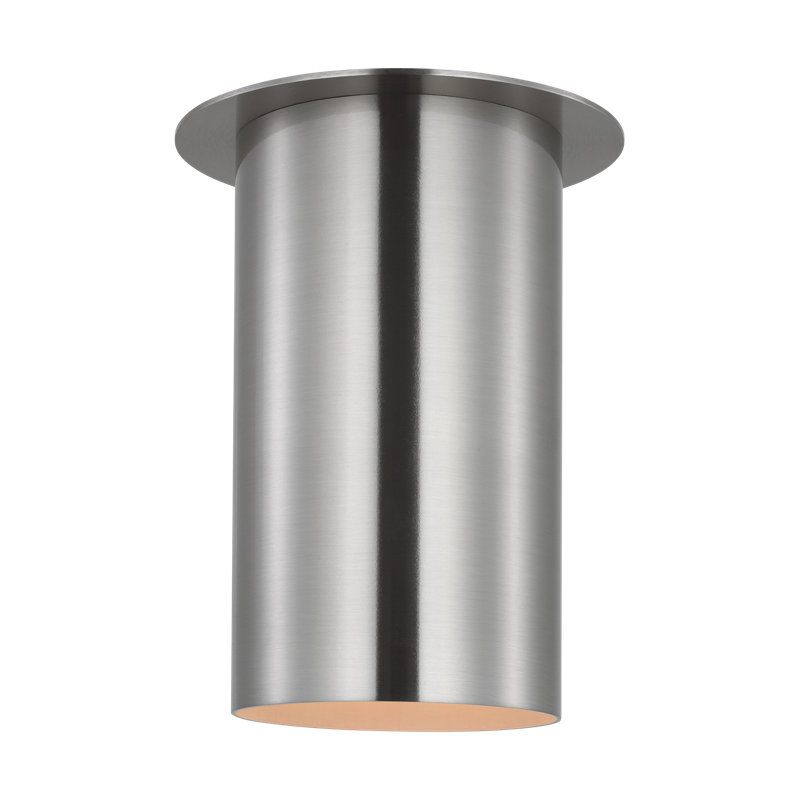 Archer Small Flush Mount, Brushed Steel