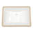 21'' x 15'' Rectangular Undermount White Ceramic Bathroom Sink, Modern Under-Counter Vanity Basin with Overflow Hole