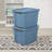 Sterilite 12 Gallon Latching Tote, Stackable Storage Bin with Lid, Blue, 18 Pack