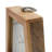 Lizzy Tapered Table Clock, Nickel-Tone Dial, Solid Mango Wood Frame 11 Inch