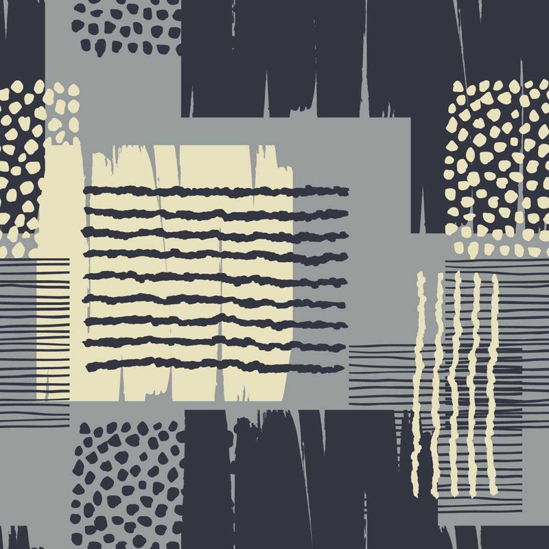 Papier peint abstrait à peler et coller gris N04036