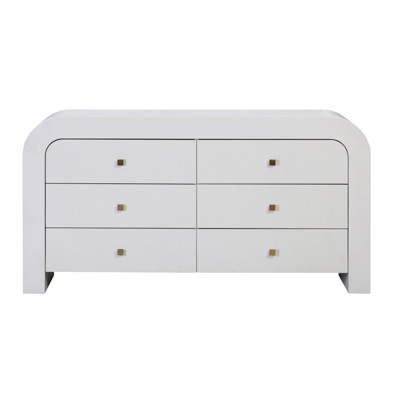 157.5cm W 6 - Drawer Chest of Drawers, White