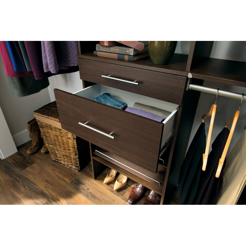 Tiroir moderne l 24,75 po SuiteSymphony, Brun minuit