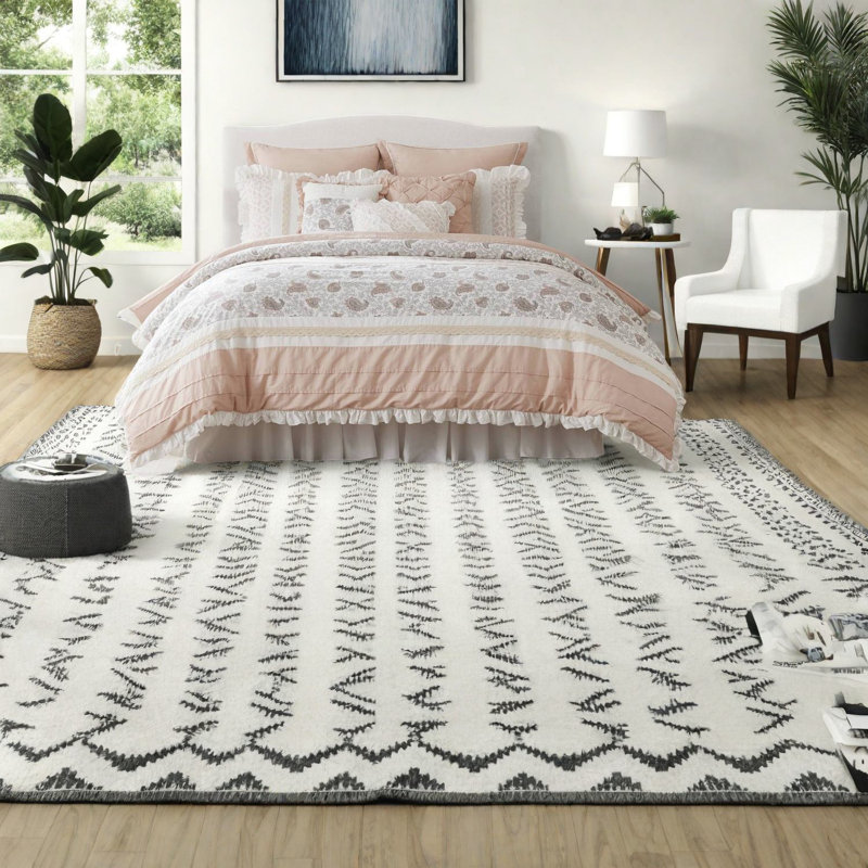 Ensemble de literie 9 pièces Elegant Cotton Comfort, Blush Queen