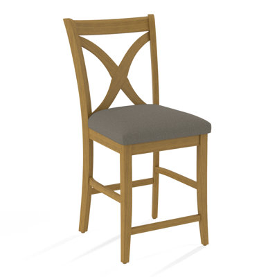 Hues Upholstered Counter Stool with Solid Wood Frame