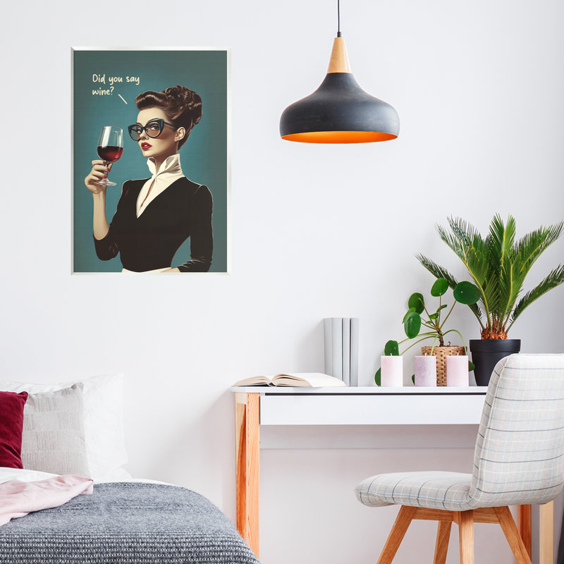 Did You Say Wine, plaque murale, design par Andreas Magnusson, H 19 po x l 13 po