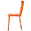 Chaise de salle à manger moderne en plastique avec pieds en bois de hêtre Windsor, orange, ensemble de 2-1699155945