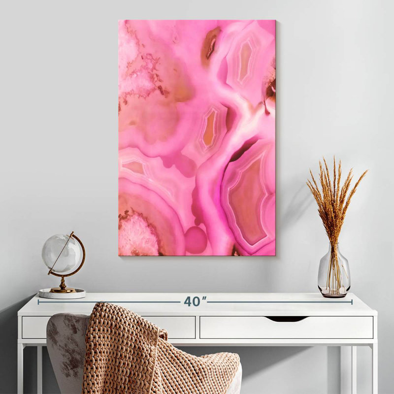 Agate rose juteuse Avery, H 30 po x l 20 po
