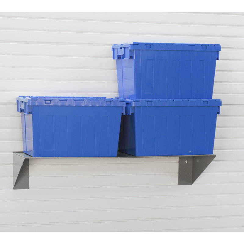 Slatwall Large Metal Shelf, 48" H x 15.5" W x 10" D