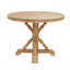 Table de salle à manger ronde 42 po x 32 po, table de cuisine en bois avec base balustre sculptée, style campagnard / rustique / français