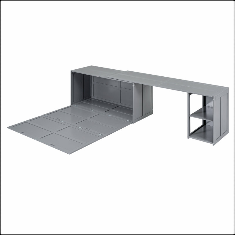 Murphy Bed with Rotable Desk Light and elegant: the perfect combination of function and aesthetics, Gray