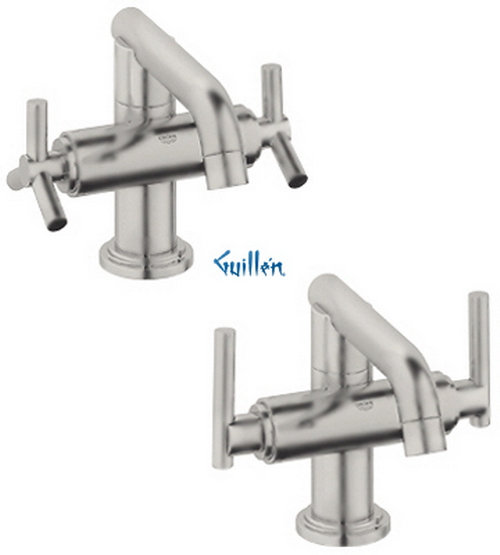Atrio Single Hole Bathroom Faucet, Less Handles, Satin Nickel