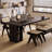Black Rectangular Solid Wood desks-107627184