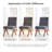 Turfed Linen Upholstered Dining Chair Armless Parsons Side Chair With Solid Wood Legs-109248748