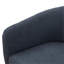 Chaise bleue avec chenille et base pivotante brune à 360 degrés, sans assemblage de tissu-869125841