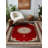 Nouvelle Collection Digital Print Cotton-Polyester Red Beige Moroccan Rug-1428680910