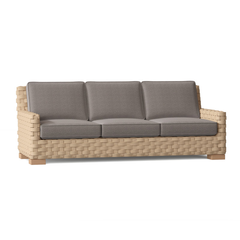 St. Barts Outdoor 3 - Seat Patio Sofa, Ash 4110, St. Barts Natural Rope