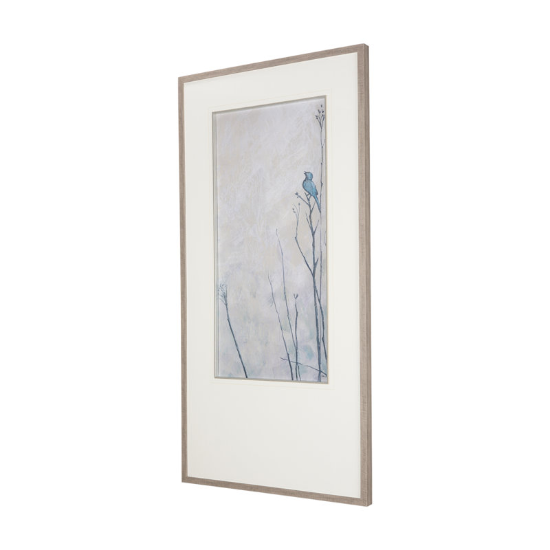 Oiseau chantant et reproduction d'art encadrée à la main, Chanson d'oiseau II