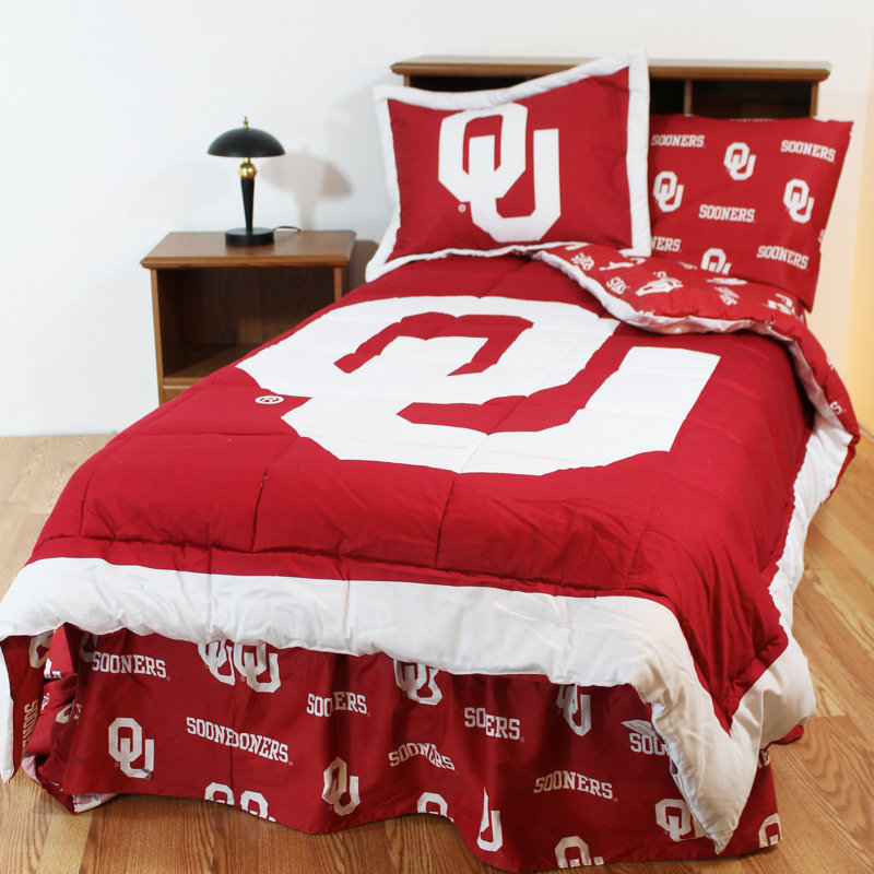 NCAA Sateen Comforter, King Comforter + 7 Additional Pieces, Oklahoma