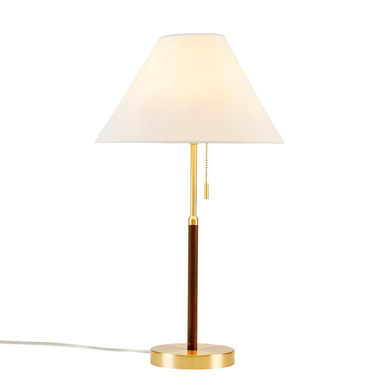 Bromley 23.5" White and Gold Mid-Century Table Lamp