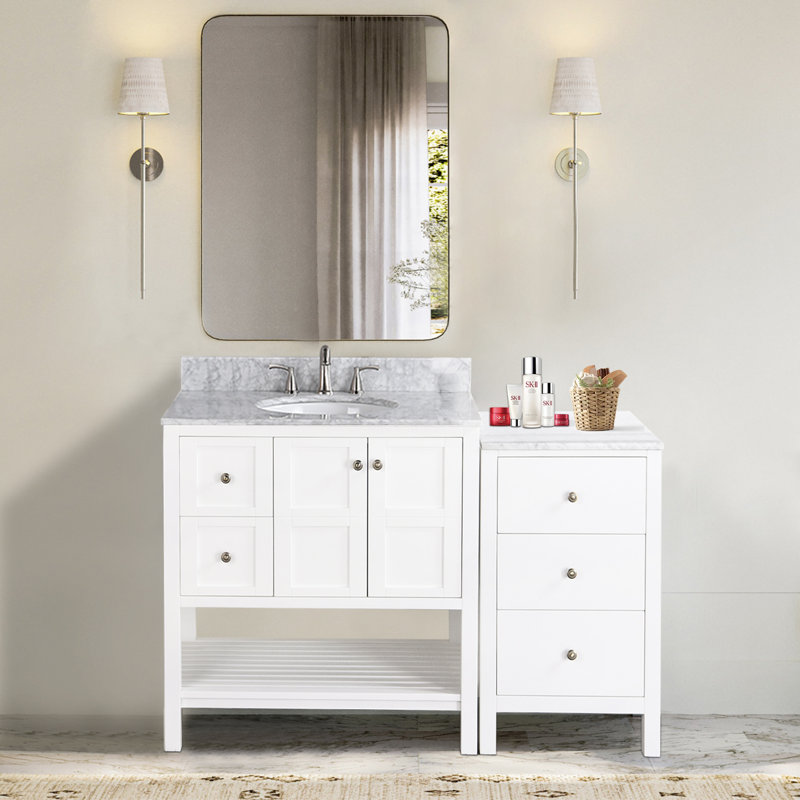 Pixi Freestanding Bathroom Storage, White
