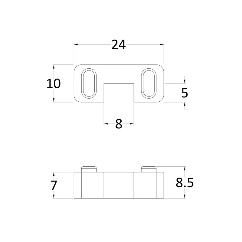 Black Wetroom Screens Support Foot
