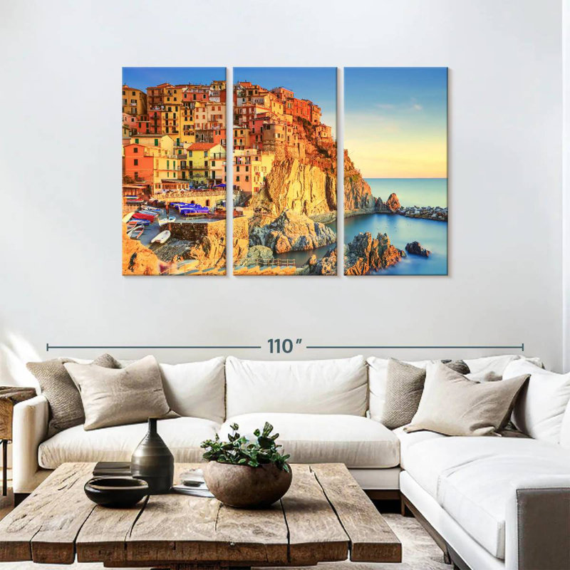 Gillard Manarola Village Cliff, H 48 po x l 74 po