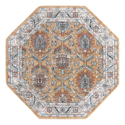 Weingartner Performance Mustard Yellow/Ivory/Blue Rug