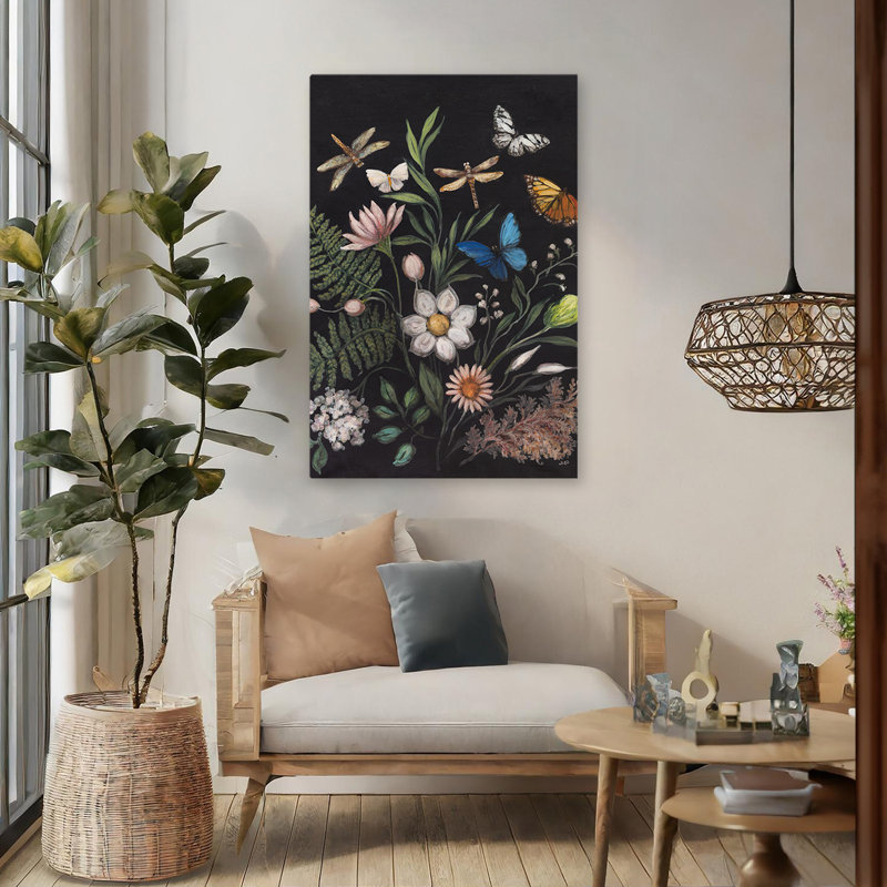 Bohème et éclectique gothique botanique, H 48 po x l 32 po
